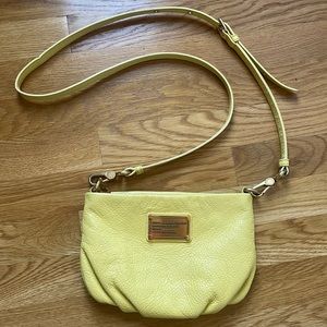 Marc By Marc Jacobs yellow leather cross body bag purse